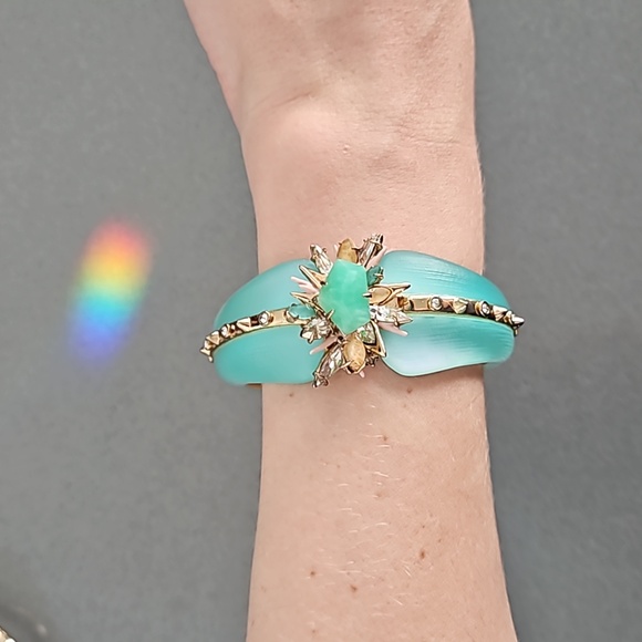 NWT Bracelet + ring gold plated, semi-precious stones - Picture 5 of 8